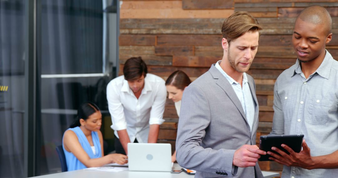 Business Team Collaborating in Modern Office Setting