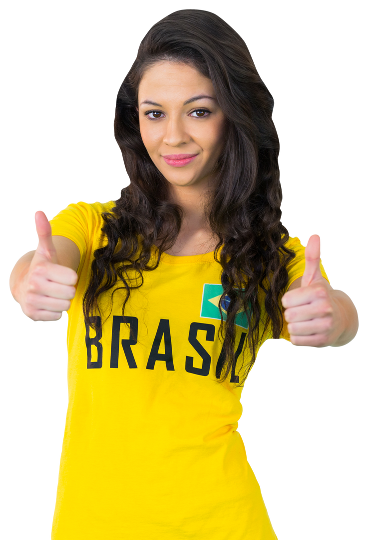 Smiling Sports Fan in Yellow Brazil Shirt, Transparent Background - Download Free Stock Images Pikwizard.com