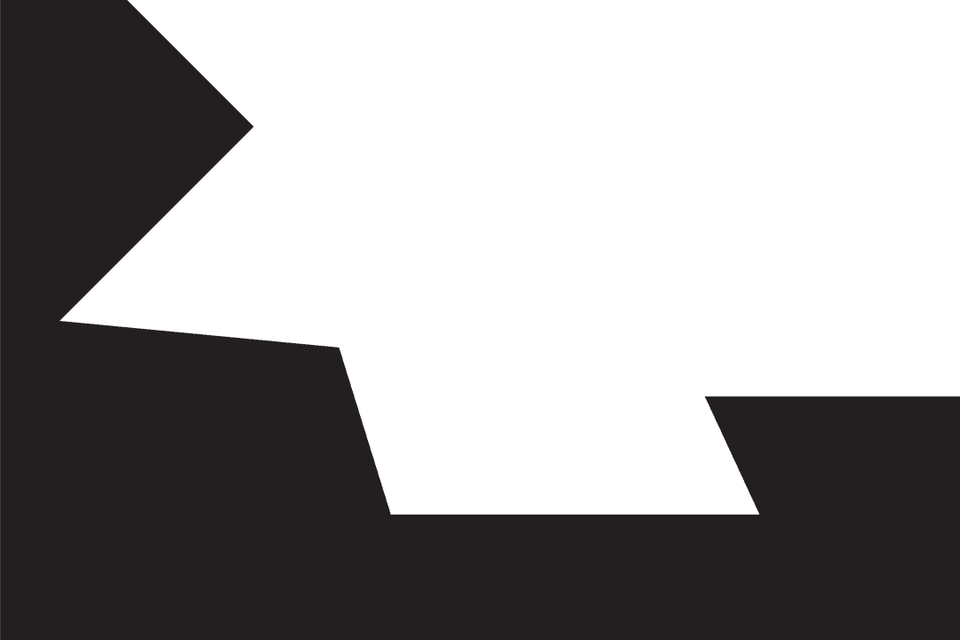 Minimalist Black Abstract Shape on Transparent Background