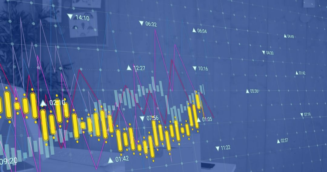 Stock Market Analysis Concept with Digital Data Over Desk