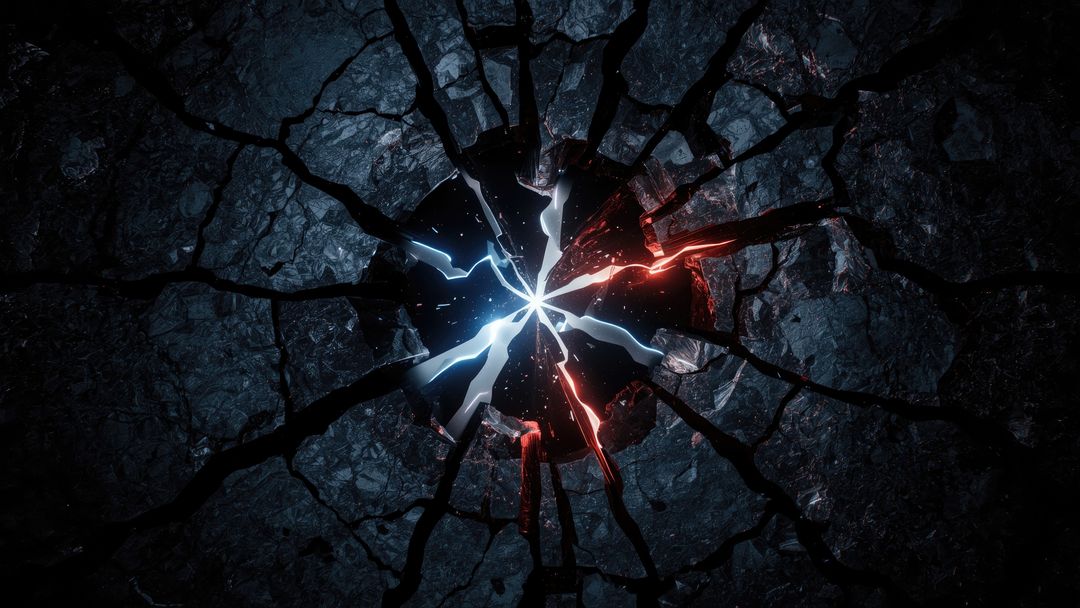 Electrical Energy Arcs on Cracked Geological Surface