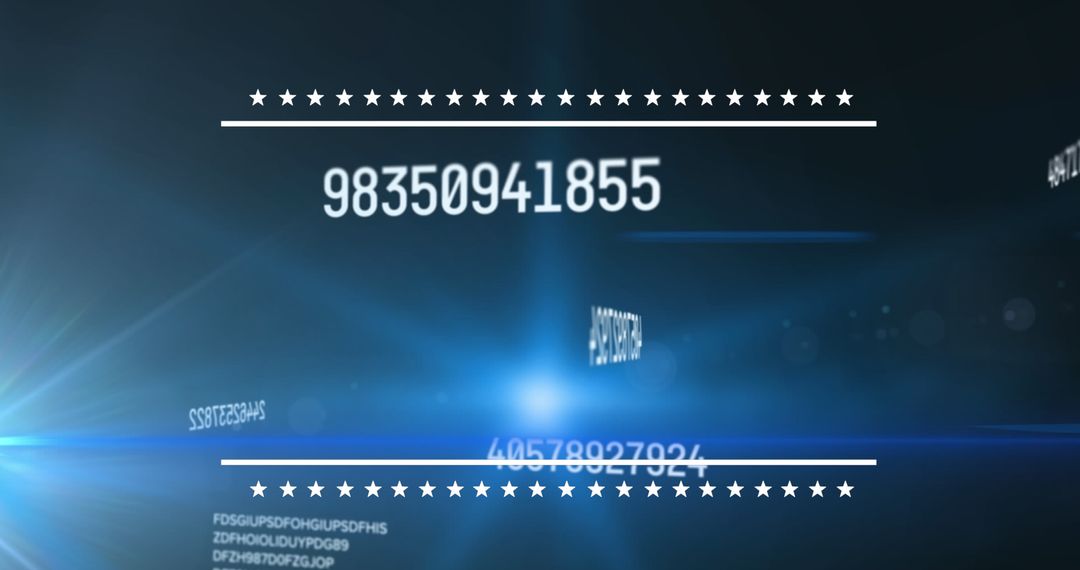 Digital Data Processing on Blue Matrix Background