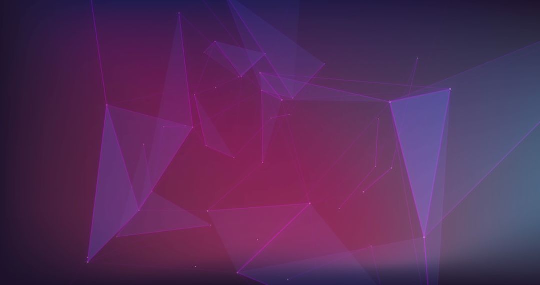 Futuristic Digital Network on Pink and Purple Background