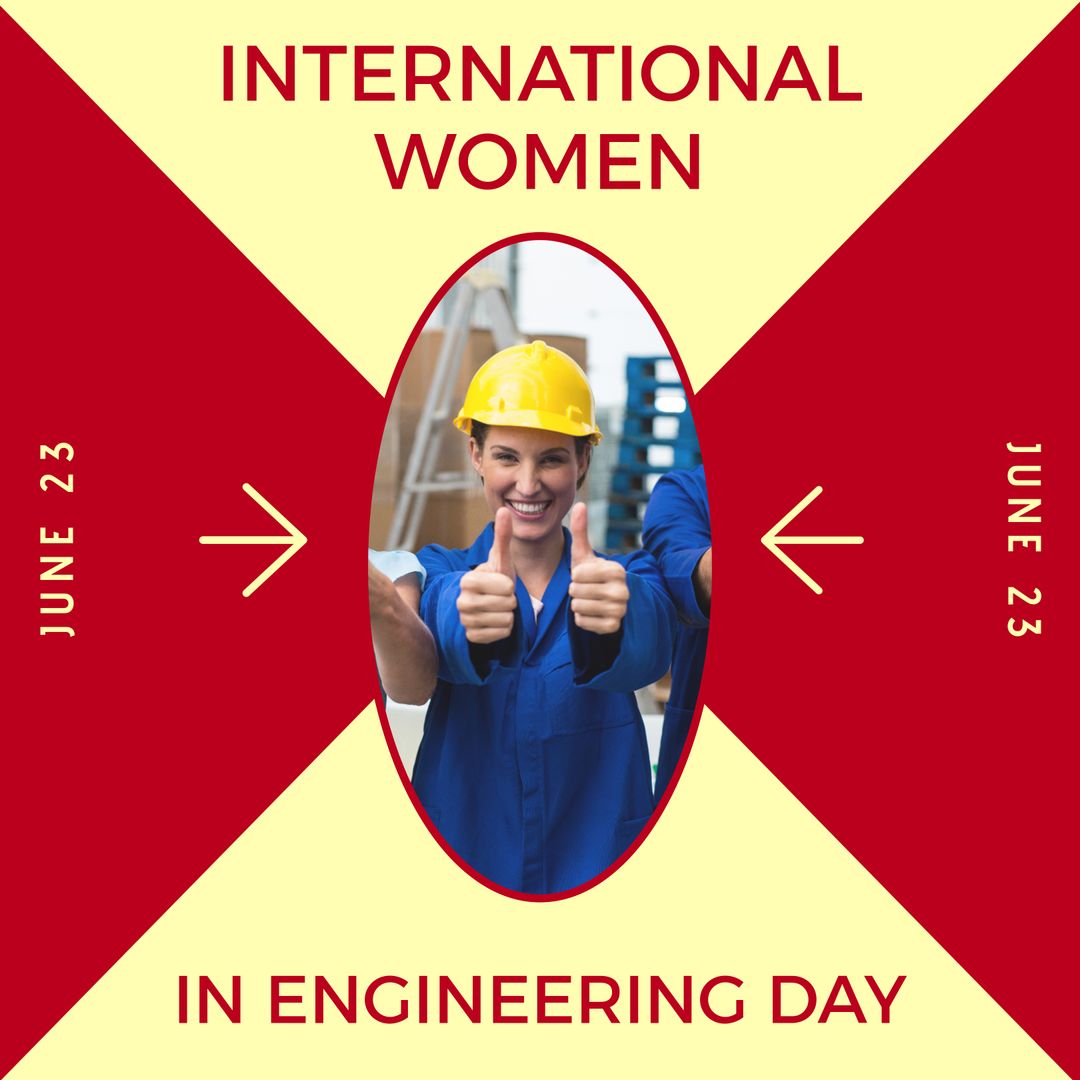 International Women in Engineering Day Celebration with Smiling Female Engineer