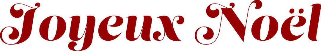 Joyeux Noël Festive Text on Transparent Background