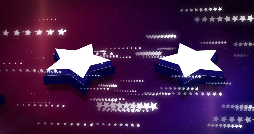 Floating White Stars on Colorful Gradient Background