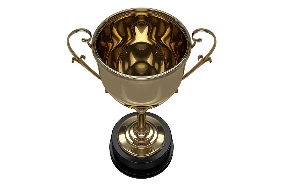 Transparent High Angle Golden Trophy with Black Base Cup - Download Free Stock Images Pikwizard.com