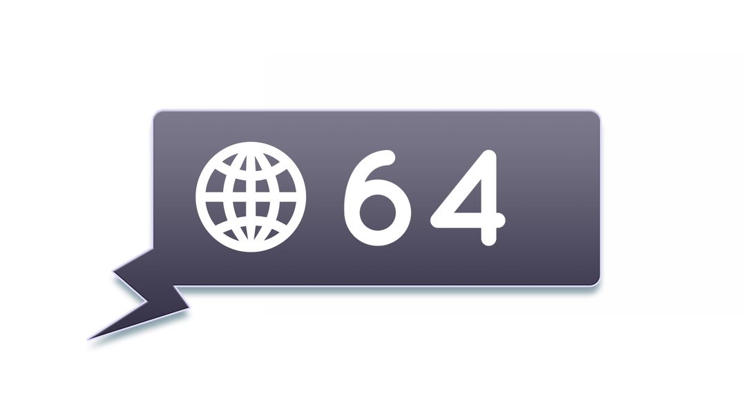 Chat Bubble Notification Icon Counting Numbers