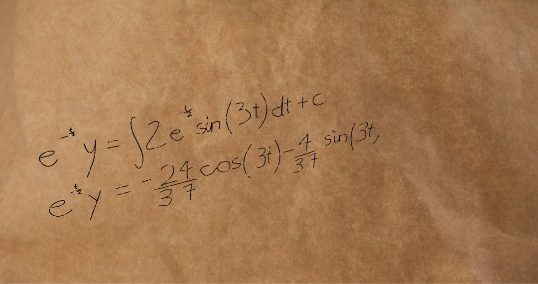 Mathematical Equations on Textured Brown Surface
