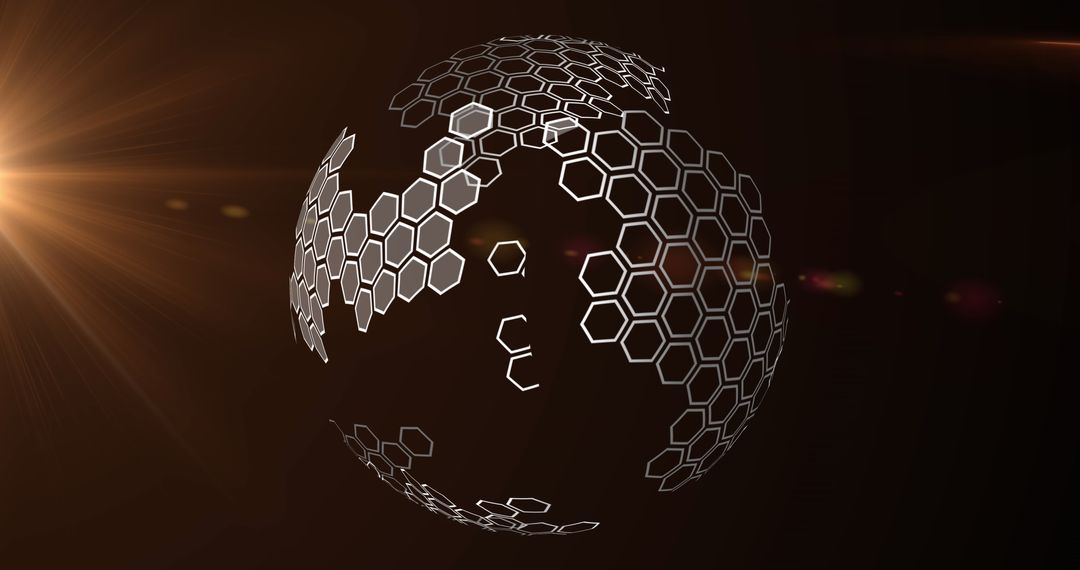 Digital Earth with Global Networking Concept on Dark Background