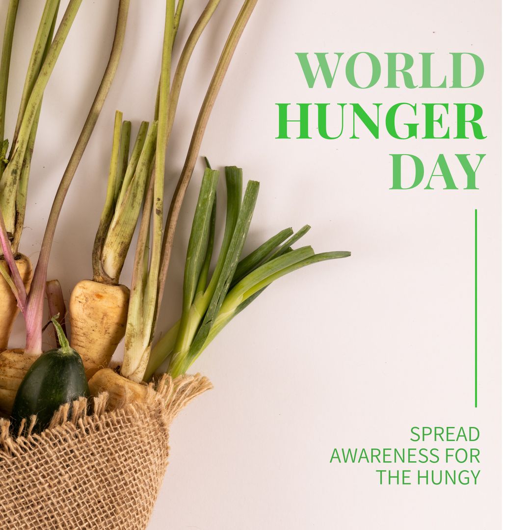 World Hunger Day Awareness with Fresh Vegetables