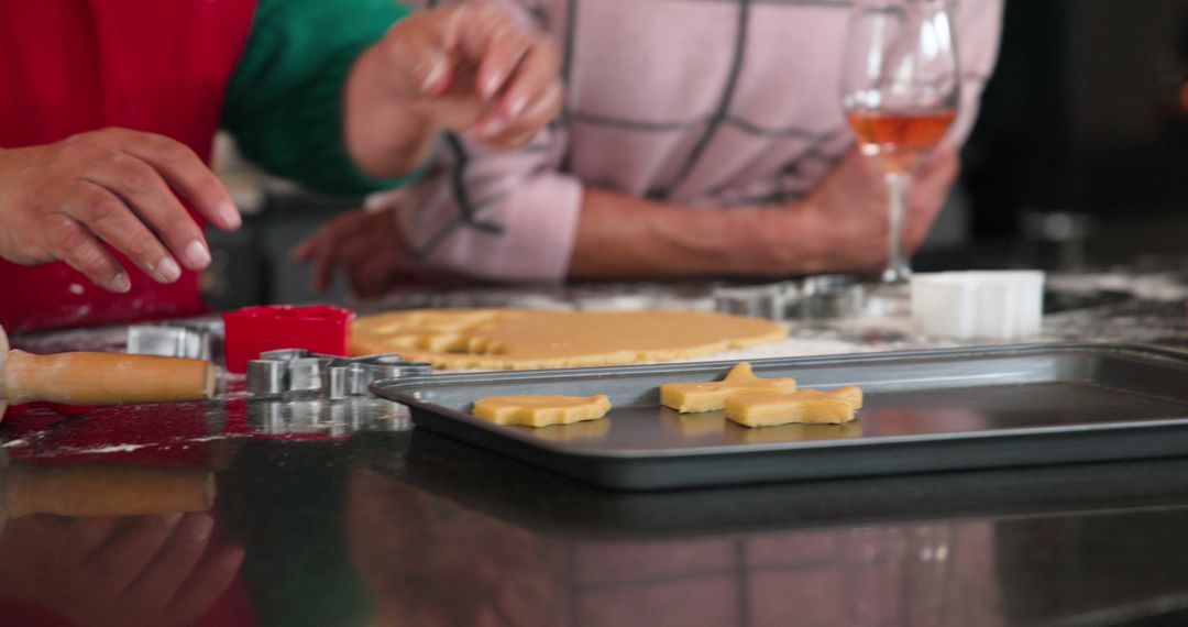 Cozy Baking Session with Friends at Home Kitchen