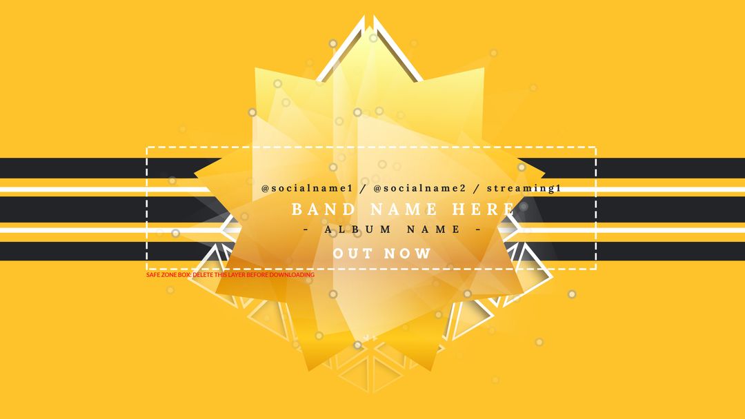 Dynamic Golden Starburst for Music Release Announcement