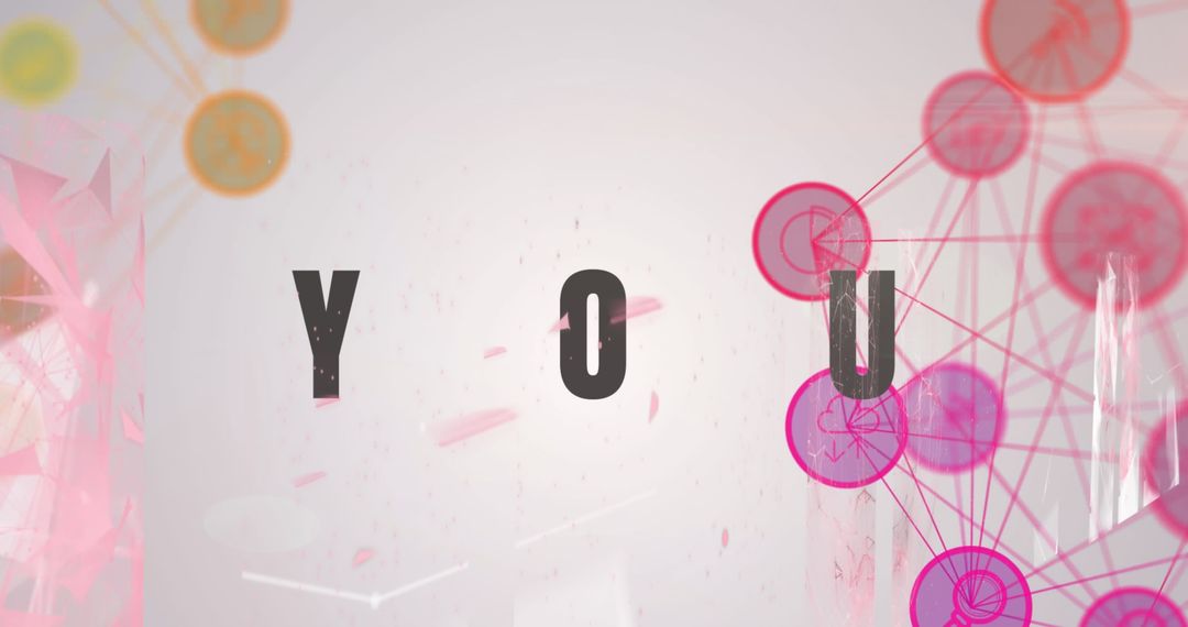 Digital Network with YOU Text Highlights Connection