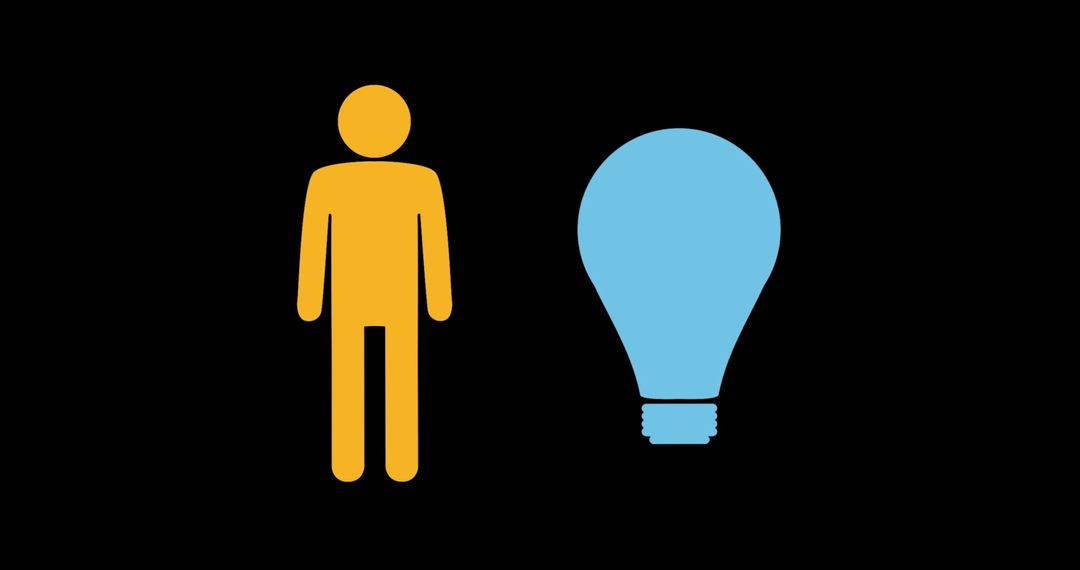 Creativity and Innovation Concept with Person and Light Bulb Icon