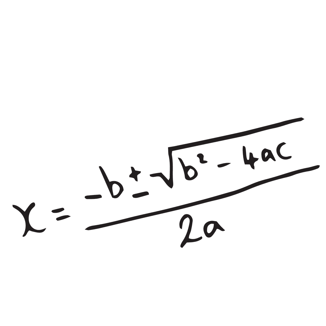 Transparent Quadratic Formula Equation Digital Illustration PNG
