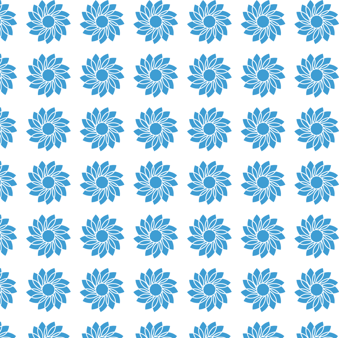Blue Flower Pattern Transparent on Seamless Background