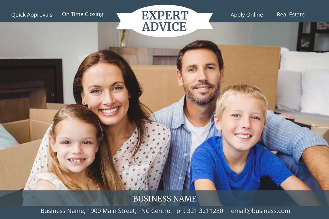 Joyful Family Celebrating New Home Together