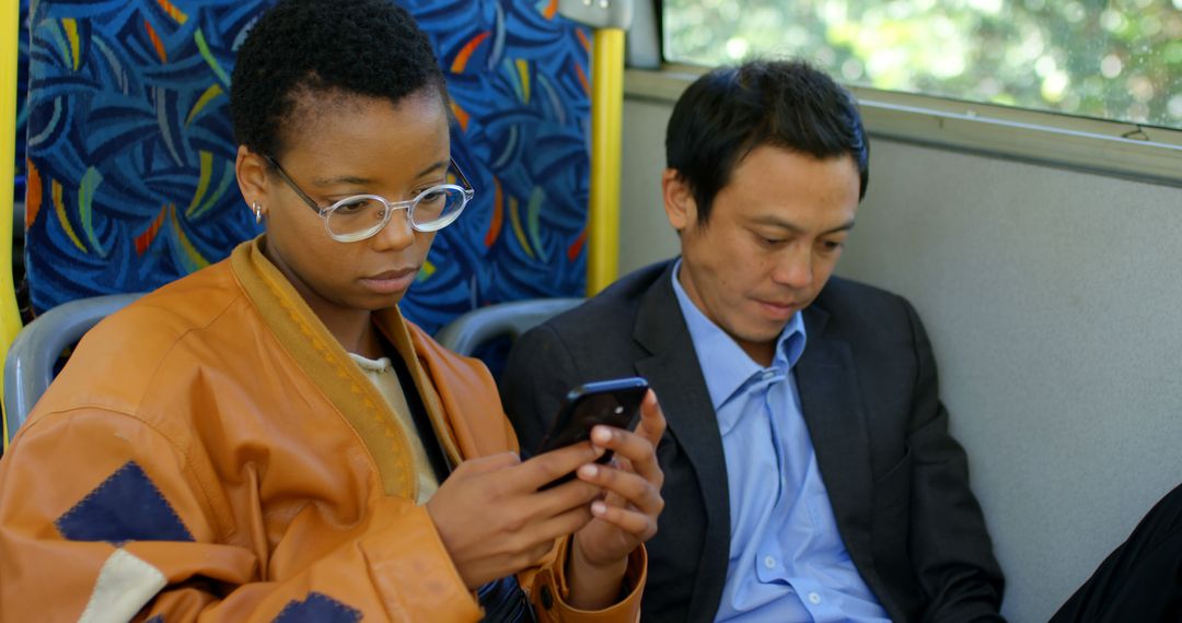 Passengers on public bus using smartphones - Free Images, Stock Photos and Pictures on Pikwizard.com