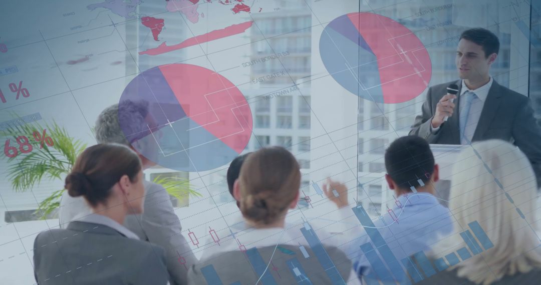 Business Executive Leading Data-Focused Conference Presentation