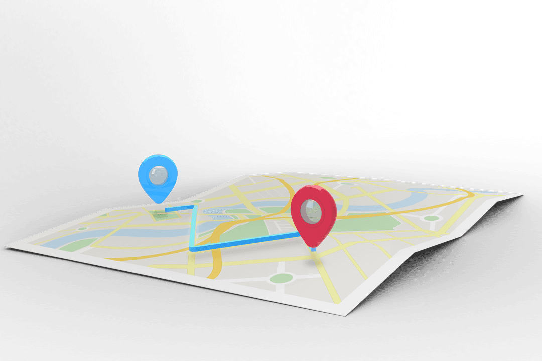 Transparent Navigation Map with Red and Blue Pins Vector - Download Free Stock Images Pikwizard.com