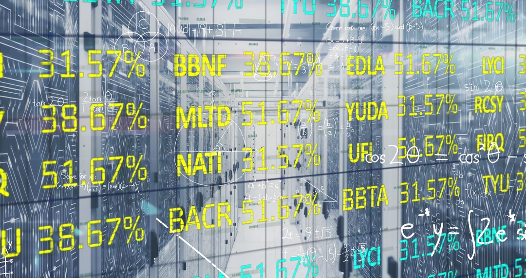 High-Tech Data Center Corridors and Floating Stock Information