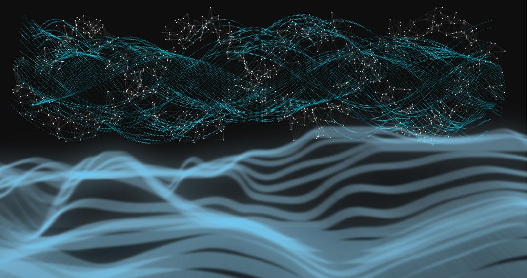 Abstract Digital Waves and Network Patterns