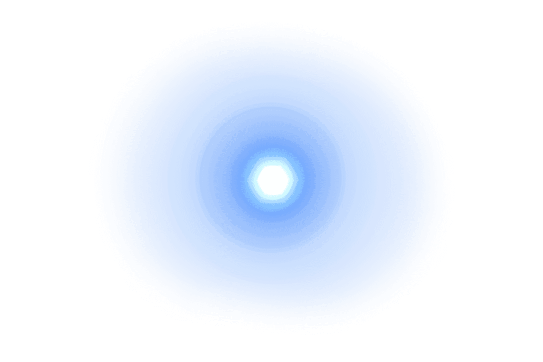 Abstract Blue Light Glow on Transparent Background