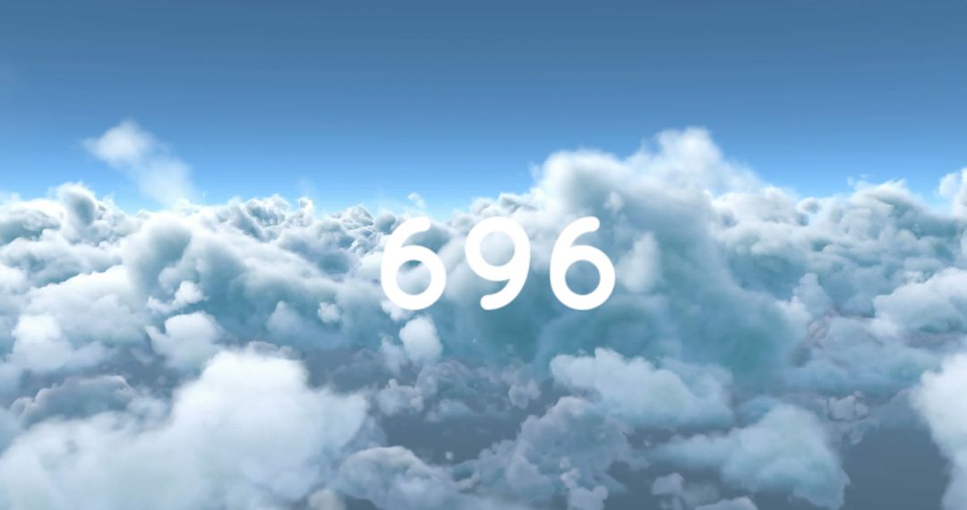 Magical Number Appearing Amongst Dreamy Clouds