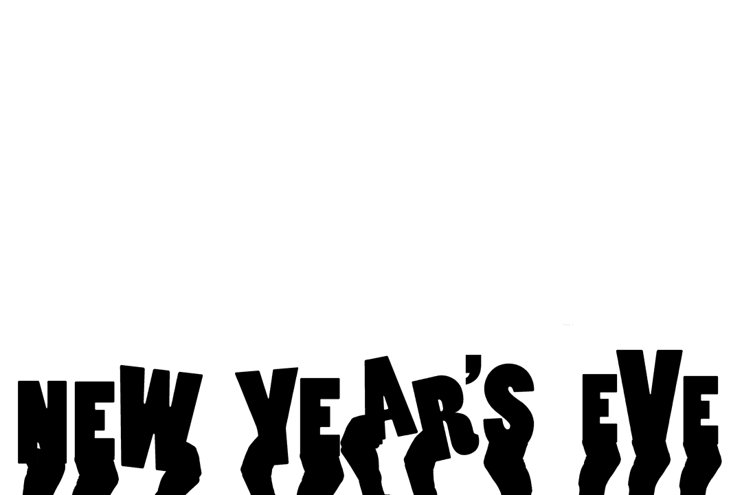 New Year's Eve Celebration Hands on Transparent Background