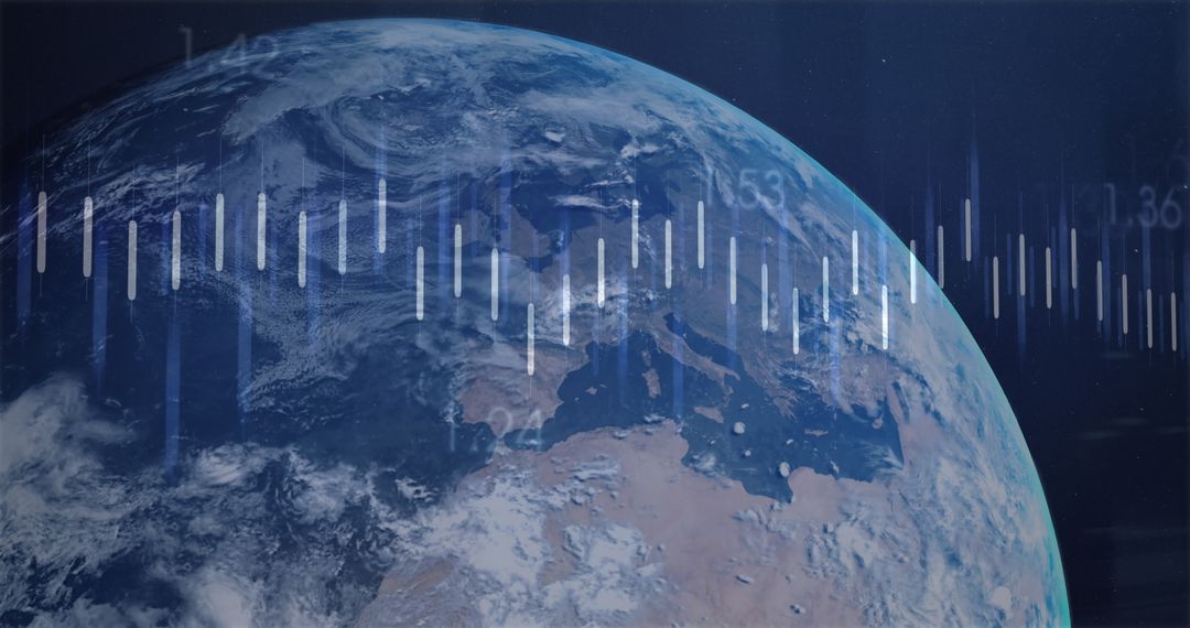 Global Financial Data Concept with Digital Earth