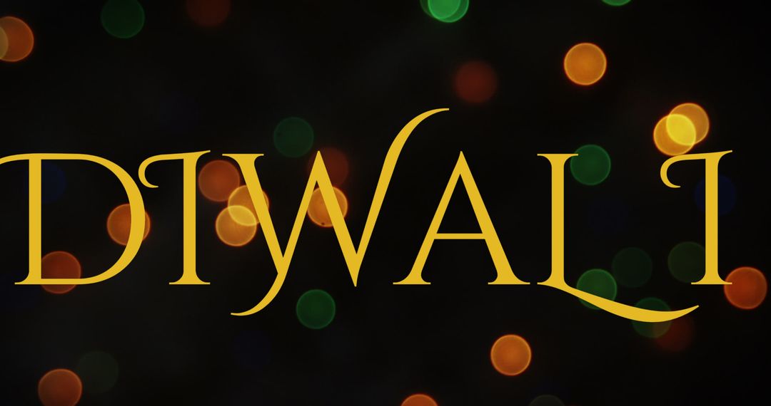 Diwali Celebration with Glittering Bokeh Lights Background