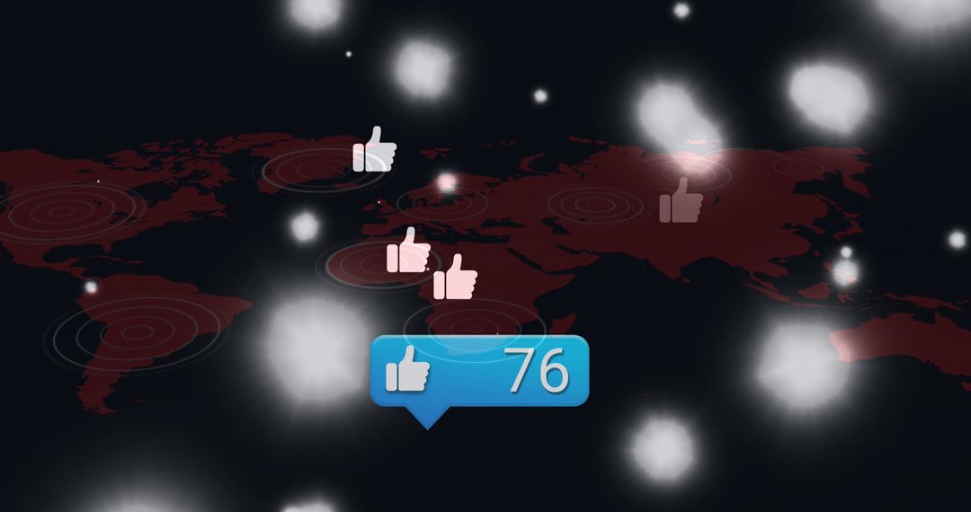 Global Engagement and Social Media Likes across World Map