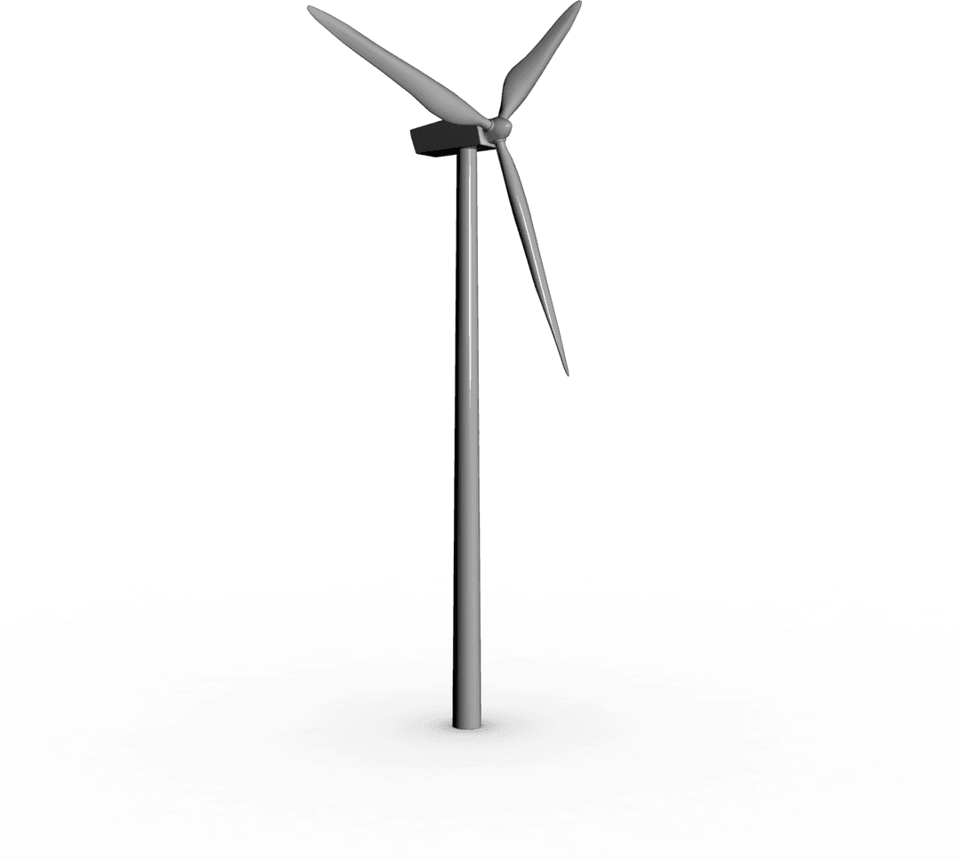 Transparent Modern Wind Turbine Imagery for Eco Projects