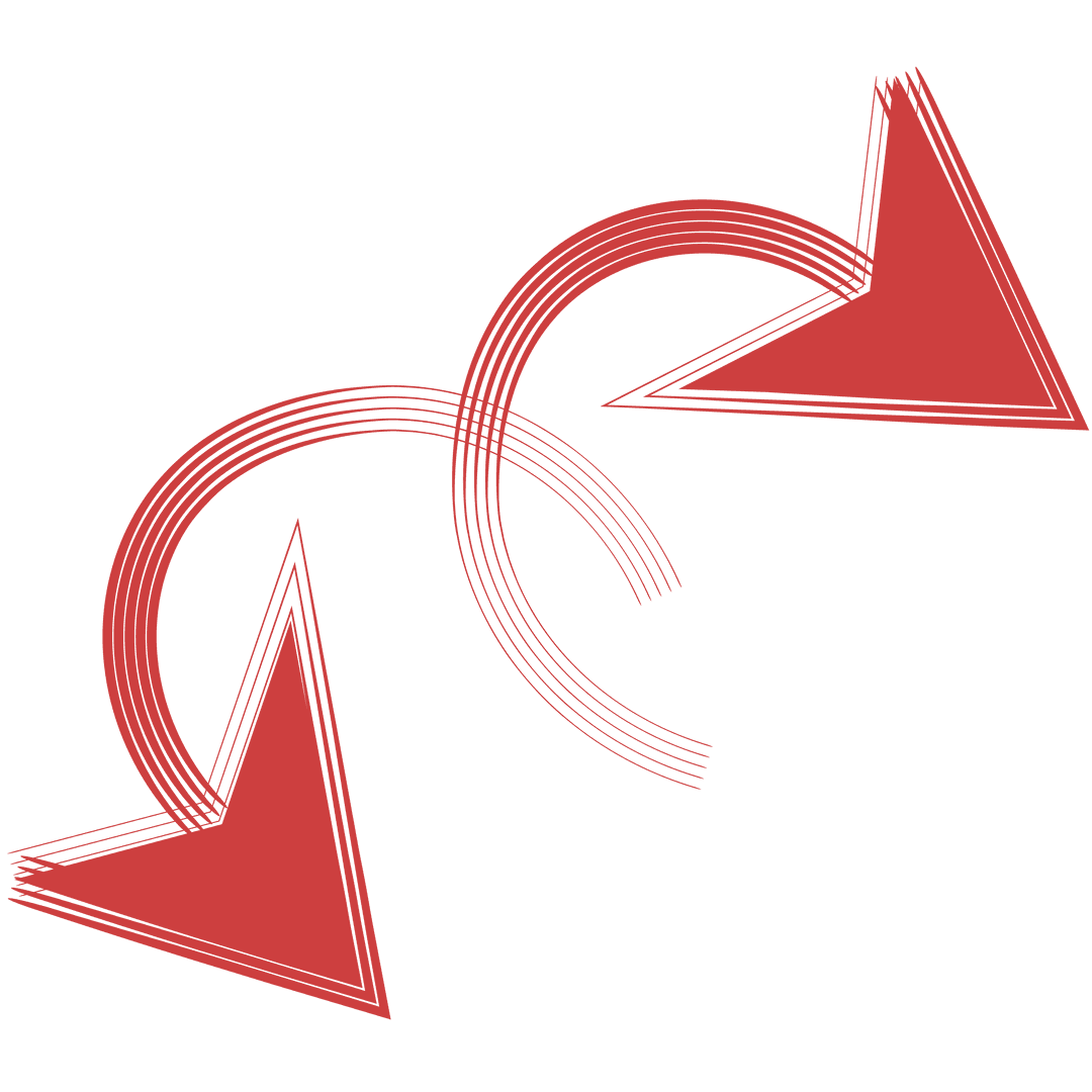 Digital Illustration Red Arrows on Transparent Background