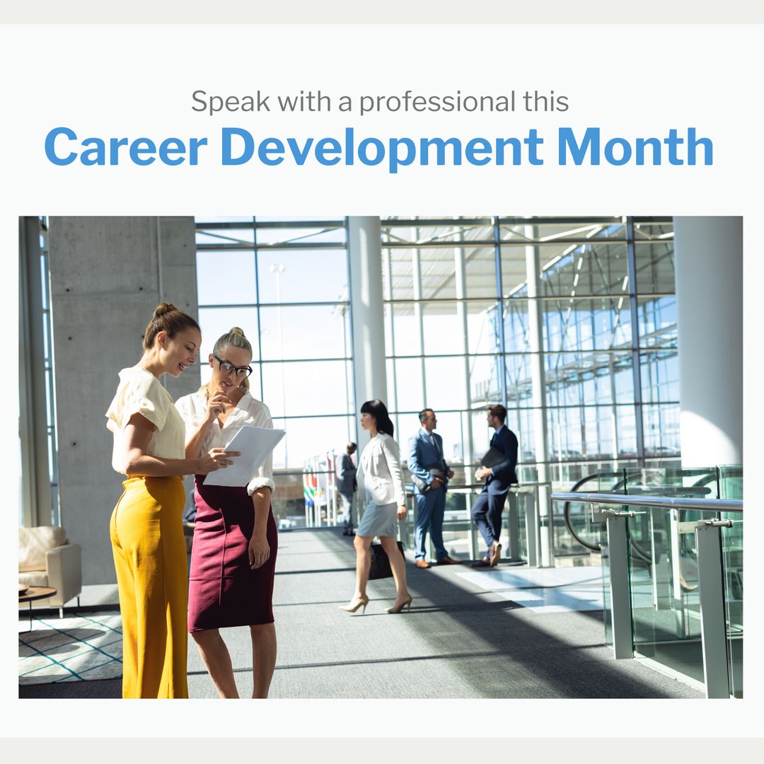 National Career Development Month Professionals Engaging Inside Office