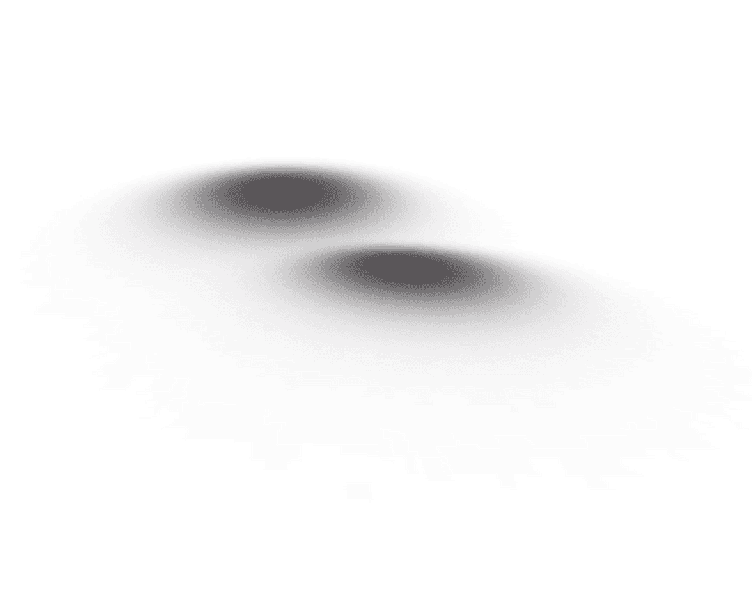Floating abstract blobs on transparent background in modern art