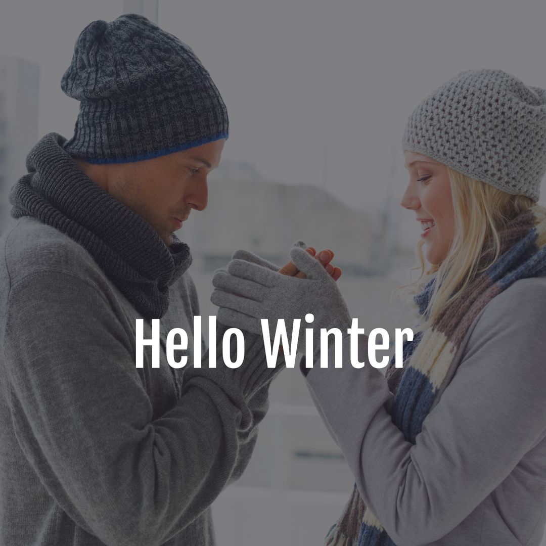 Couple Enjoying Winter Together in Warm Clothing - Download Free Stock Templates Pikwizard.com