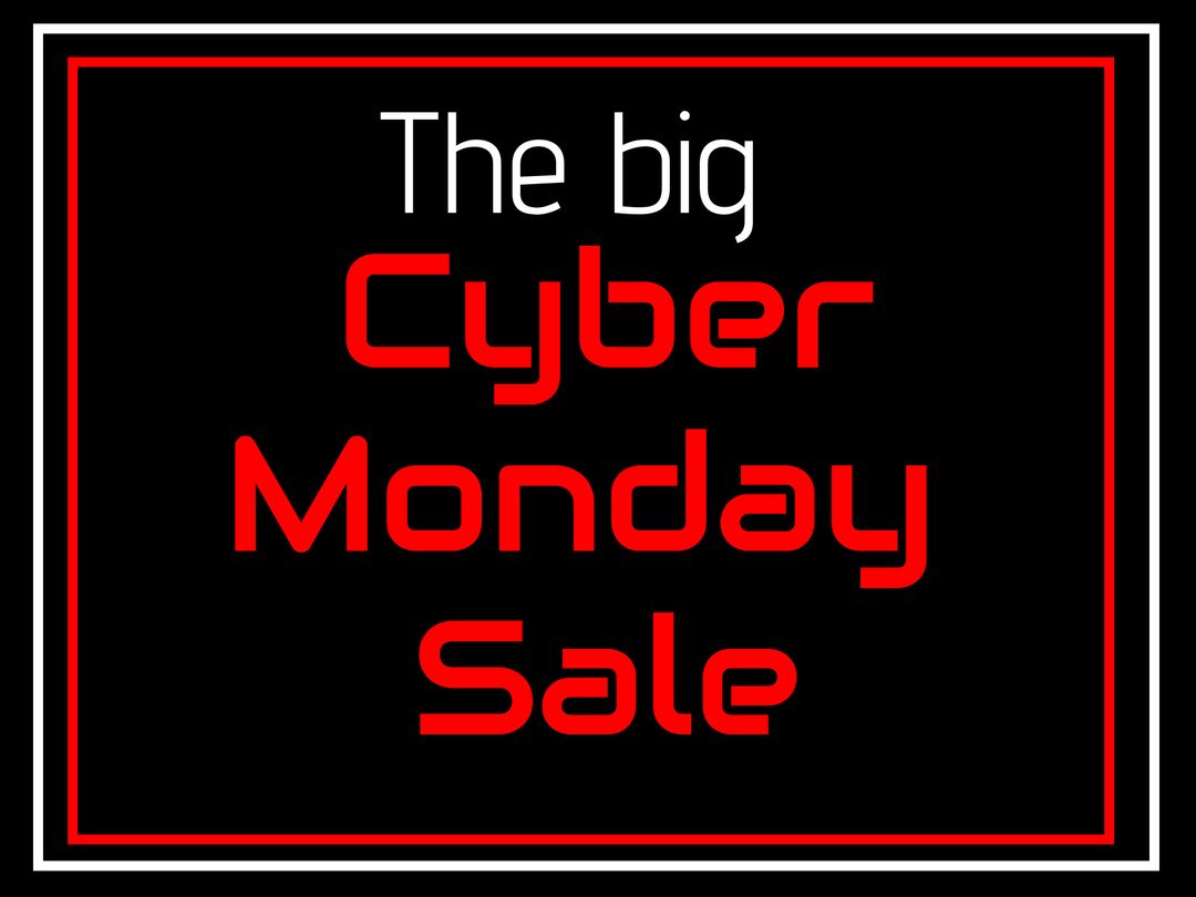 Bold Cyber Monday Sale Announcement in Red and Black Design - Download Free Stock Templates Pikwizard.com