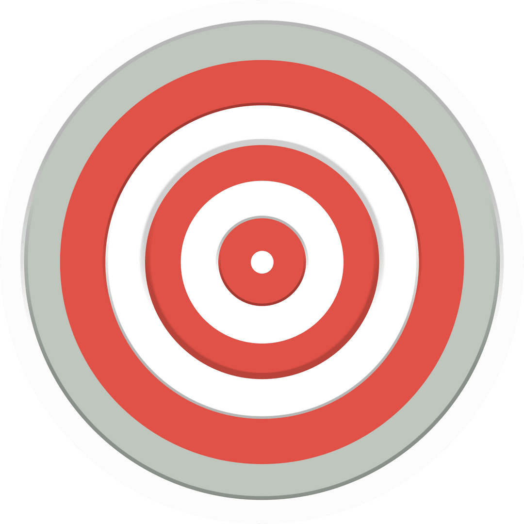 Isolated Digital Shooting Target on Transparent Background for Sport