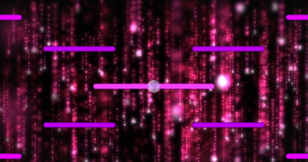 Globe and Cyber Data with Digital Patterns