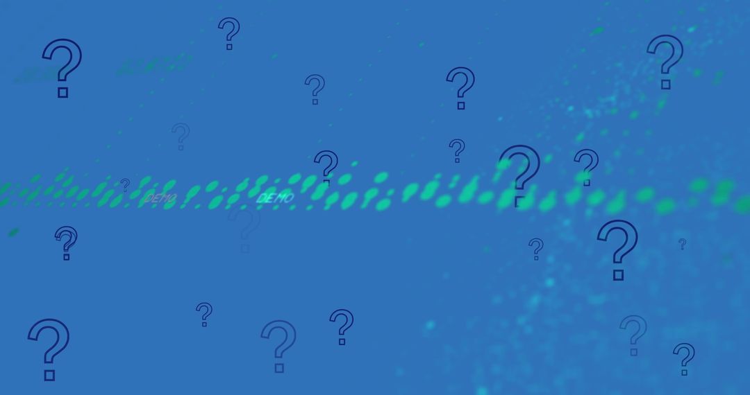 Financial Data Processing Over Question Marks Symbolizing Uncertainty