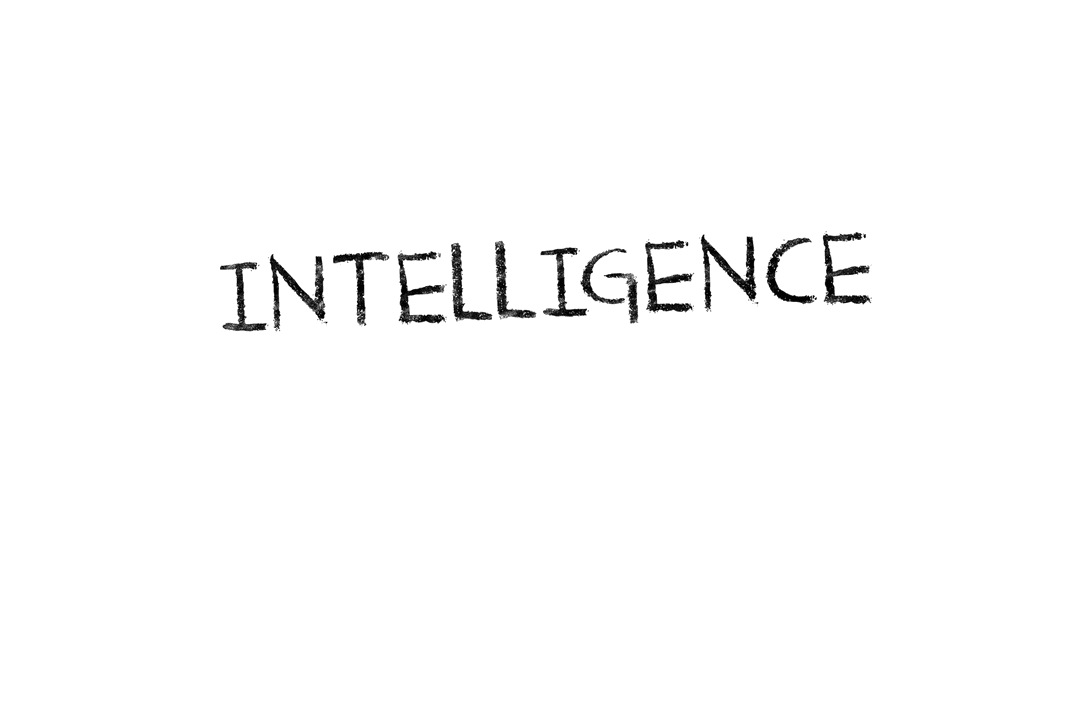 Intelligence text on transparent background vector