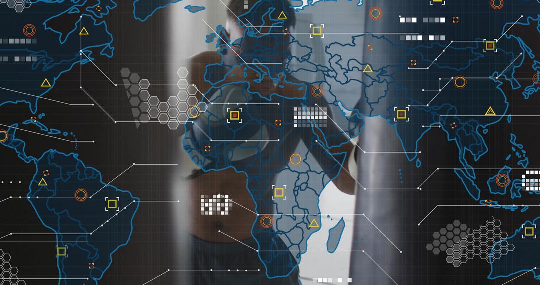 Futuristic Data Interaction with Global Map Interface