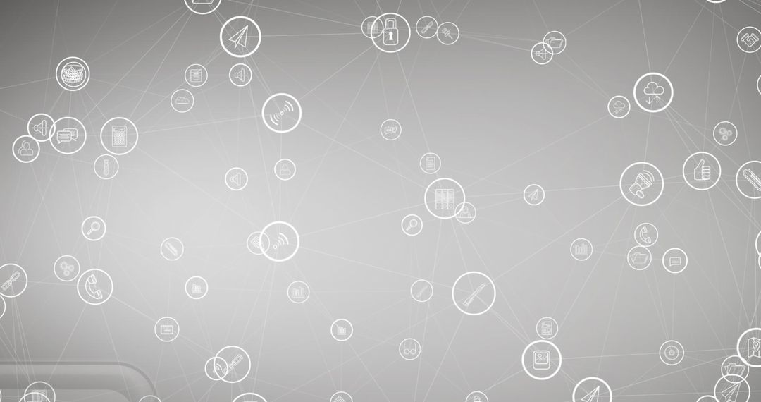 Digital Network Connectivity with Social Media Icons