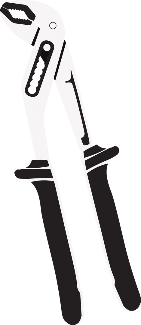 Vector Groove-joint Pliers on Transparent Background