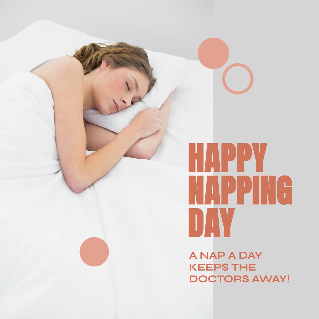Woman Enjoying Peaceful Rest for Napping Day Celebration