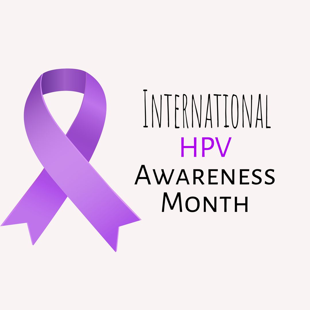 International HPV Awareness Month with Purple Ribbon