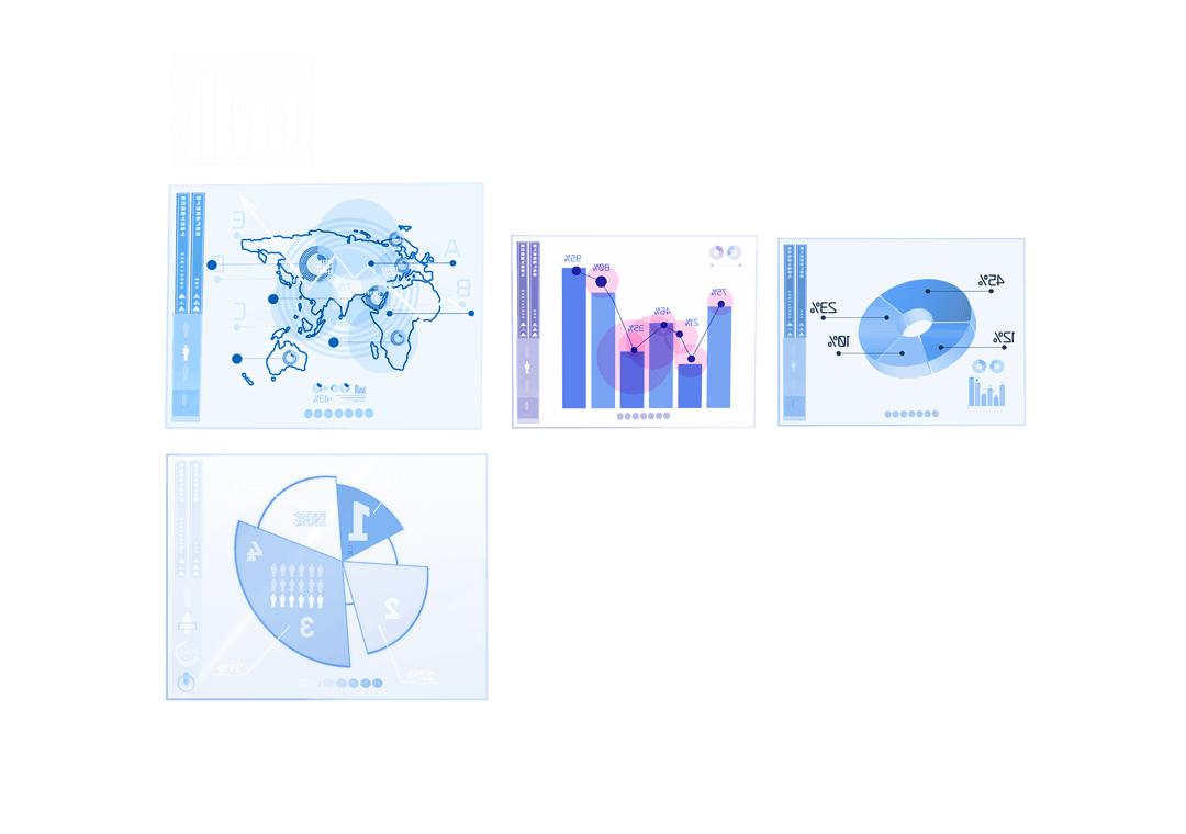 Digital Diagrams on Transparent Background with World Map - Download Free Stock Images Pikwizard.com
