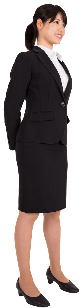 Businesswoman Smiling Confidently On Transparent Background